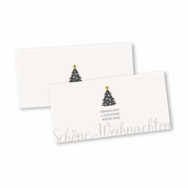 Weihnachtskarte – Klappkarte DIN-lang mit Kopffalz im Kartendesign Schöne Weihnachten