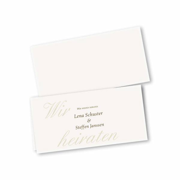 Einladungskarte – 4-Seiter DIN-lang Querformat Kopffalz Kartendesign Honeymoon
