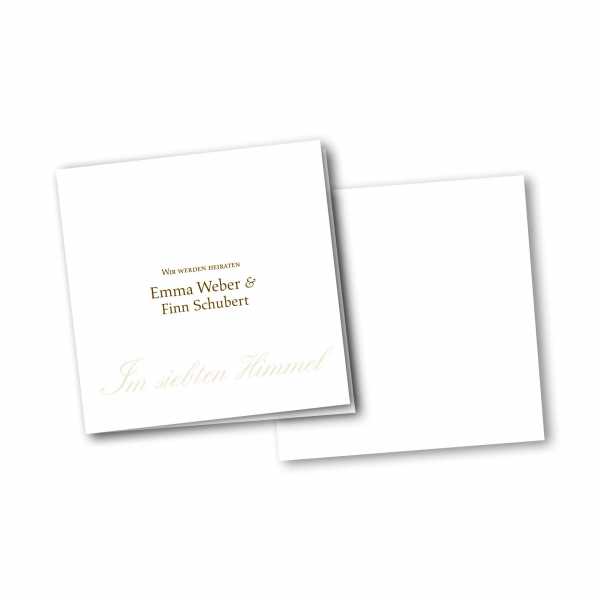 Einladungskarte – 4-Seiter quadratisch Kartendesign Honeymoon