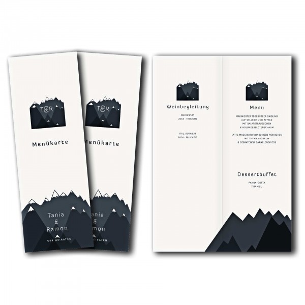 Menükarte – Kartendesign Bergknistern Version 2