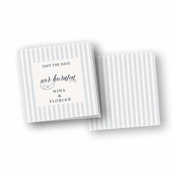 Einladungskarten – Klappkarte – quadratische Klappkarte mit Rückenfalz mit dem Design Hochzeitsbrauch