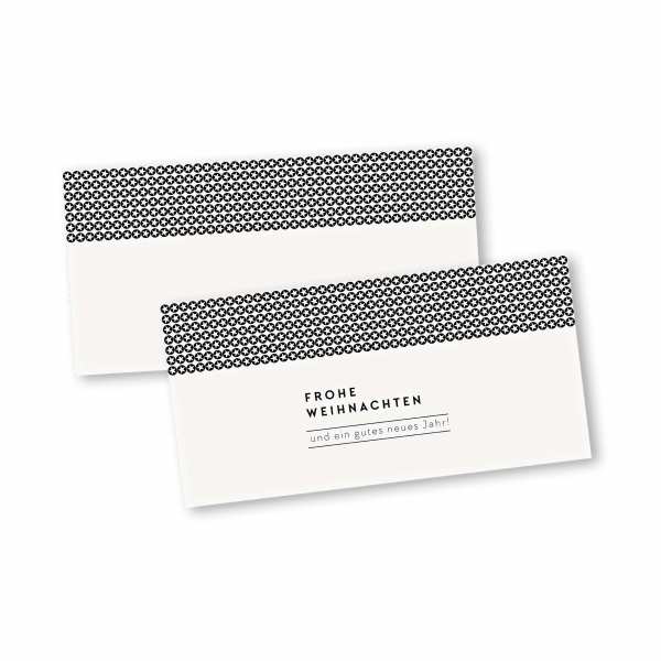 Weihnachtskarte – Klappkarte DIN-lang mit Kopffalz im Kartendesign Kleine Sterne