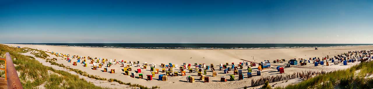 Panoramafoto vom Juister Strand