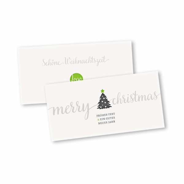 Weihnachtskarte – Klappkarte DIN-lang mit Kopffalz im Kartendesign Schöne Weihnachten Version2