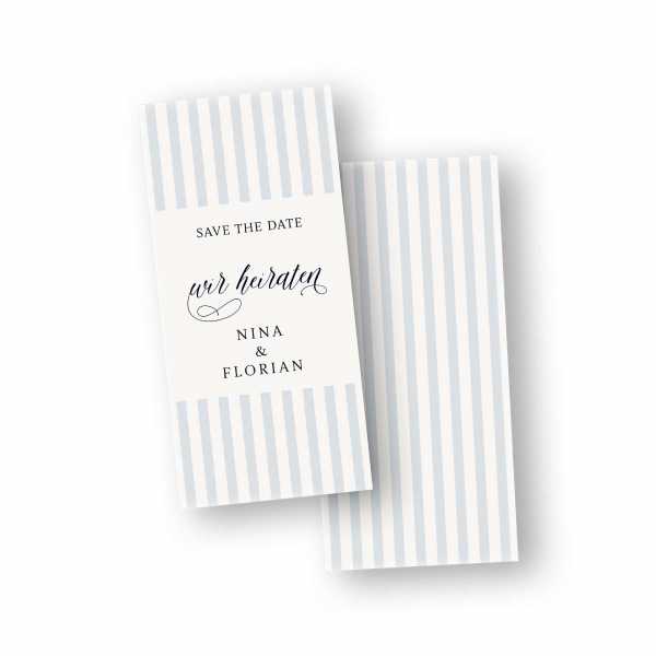Einladungskarten – Klappkarte – DIN-lang im Hochformat mit Rückenfalz mit dem Design Hochzeitsbrauch