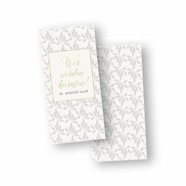 Einladungskarten – Klappkarte – DIN-lang im Hochformat mit Rückenfalz mit dem Design grey wedding