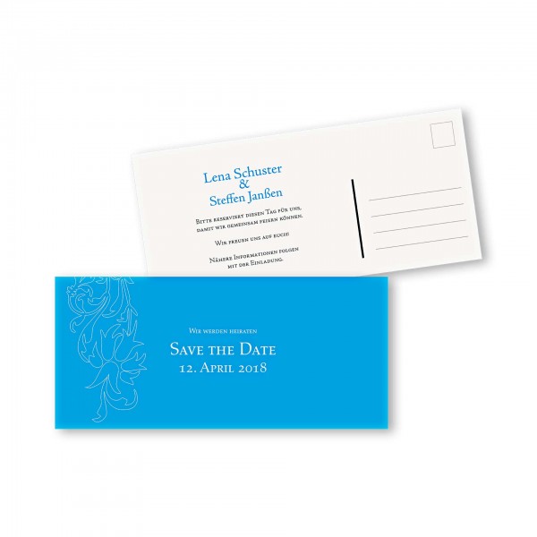Save the Date Postkarte – 2-Seiter DIN-lang Kartendesign Verbundenheit