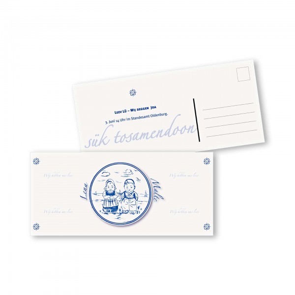 Save the Date Postkarte – 2-Seiter DIN-lang Kartendesign Tosammendoon
