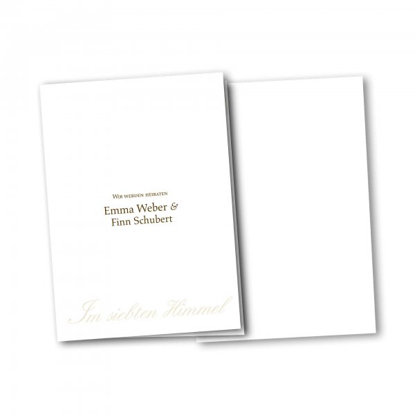 Einladungskarte – 4-Seiter DIN-A5 Kartendesign Honeymoon