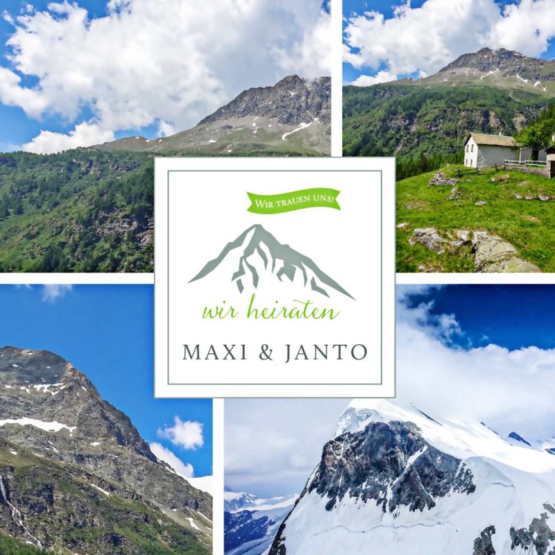 Quadratische_Karte_Danksagungskarte_4_Fotos_Berge