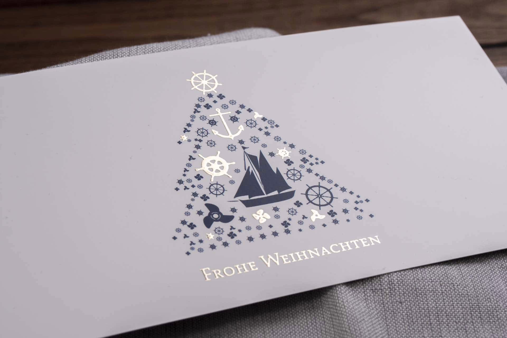 Maritime Weihnachtskarte